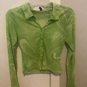 Sheer green blouse